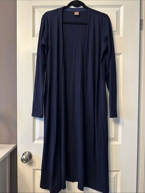 Smash + Tess Navy Long-Sleeve Open-Front Duster